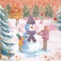５枚組ペーパーナプキン＊Playful Snowman