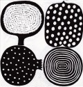 ５枚組ペーパーナプキン＊コンポッティ＊ブラック*marimekko