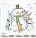 ５枚組ペーパーナプキン＊Snowman with friends