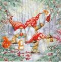 ５枚組ペーパーナプキン＊Snowy Forest
