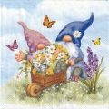 ５枚組ペーパーナプキン＊Gardening gnomes