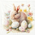 ５枚組ペーパーナプキン＊ウサギとタマゴ