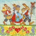 ５枚組ペーパーナプキン＊Three Rabbits