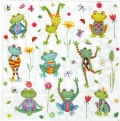 ５枚組ペーパーナプキン＊Happy Frogs