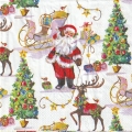 ５枚組ペーパーナプキン＊Laughing Santa