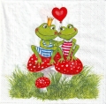 ５枚組ペーパーナプキン＊Frogs in Love