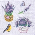 ５枚組ペーパーナプキン＊Lavender Baskets