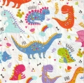 ５枚組ペーパーナプキン＊Funny Dinosaurs
