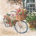 ５枚組ペーパーナプキン＊Flower Bike Ａ
