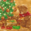 ５枚組ペーパーナプキン＊Teddy with Presents