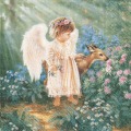 ５枚組ペーパーナプキン＊Angel with Deer