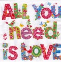 ５枚組ペーパーナプキン＊All you need is Love
