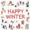 ５枚組ペーパーナプキン＊Happy Winter