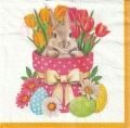 ５枚組ペーパーナプキン＊Flowre Bunny