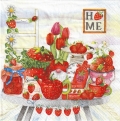 ５枚組ペーパーナプキン＊Strawberry Home