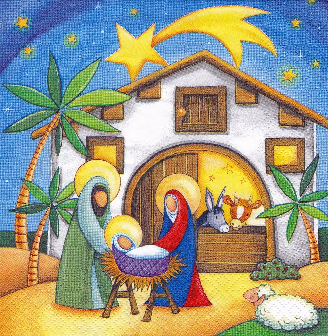 ５枚組ペーパーナプキン＊Holy Night