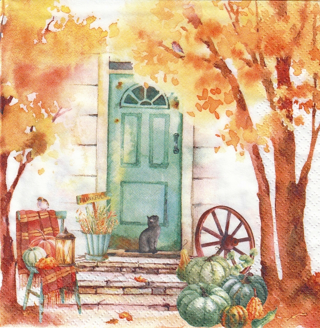 ５枚組ペーパーナプキン＊Thankful Autumn