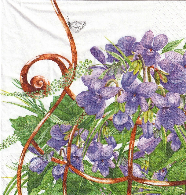５枚組ペーパーナプキン＊Violettes