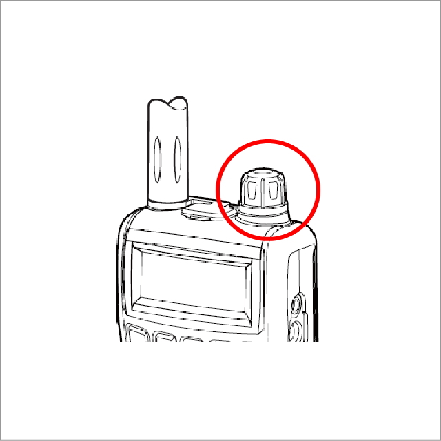 IC-R6用ダイヤルツマミ（KNOB N-284） （補修用）【メール便可】