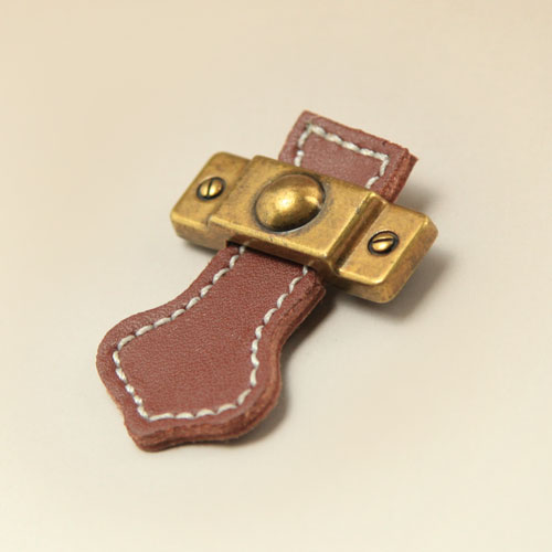 革 取っ手 つまみ レザー バック ・ ノブ ( ブラウン )【GW0040】 １個