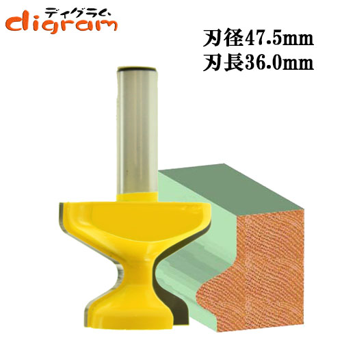 ルーター ビット ドアリップ ヨーロピアングリップ 1/2軸 Microtungsten carbide 【dm03003】