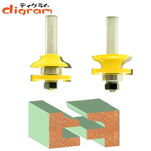 ルーター ビット レール ＆ スタイル セット （ トラディッショナル オージー ） 1/2軸 Microtungsten carbide 【dm06005】