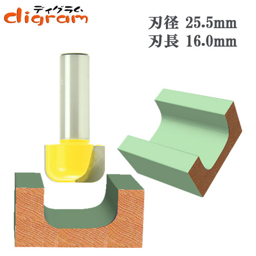 ルーター ビット ディッシュカッター 1/2軸 Microtungsten carbide 【dm10002】