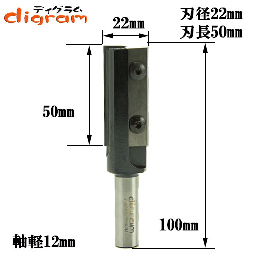 替刃式・ブランジストレート・ビット（刃径22mm）