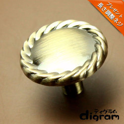 取っ手 つまみ レース・ ノブ （ 真鍮 ゴールド ）【GA0064】 1個