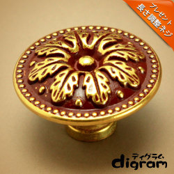 取っ手 つまみ レッドデッチ・ ノブ ( アンティーク ゴールド )【GA0080】 1個