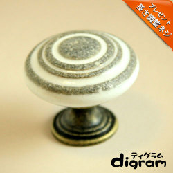 取っ手 つまみ ストーン ・ ノブ （ アンティーク ゴールド ）【GA0236】 1個