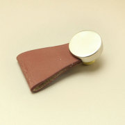 革 取っ手 つまみ レザー ストラップ ・ ノブ ( ブラウン )【GW0041】 １個