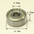 ベアリング6.35mm軸専用(外径12.7mmｘ内径6.35mm)