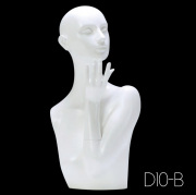 【法人限定】マネキンヘッド 上半身 レディース 腕付き ホワイト [D10-B]