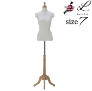 店舗用レディース足なしトルソー（マネキン）足なし　ショップ 一点もの 婦人前面ハーフトルソー(つや消しタイプ) 腕無し 黒