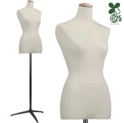 レディースマネキン 腕なし 卵殻配合樹脂 カツラギ布張り デュアルシステム [SL7002A-1KAES25]