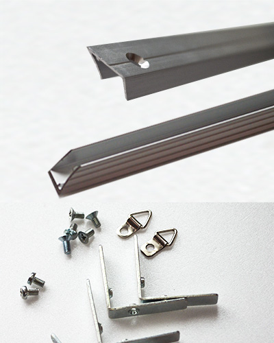 D型アルミフレームシルバー部品セットA4　1セット価格【最低注文数 10セット以上】