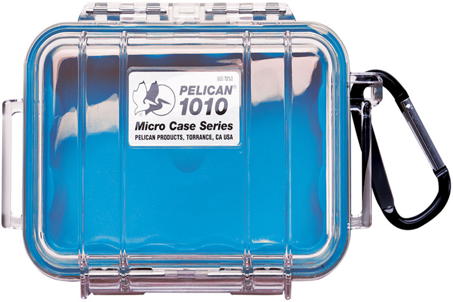 PELICAN（ペリカン） マイクロケース 1010 BLUE/CLEAR [ブルー/クリア] [1010-026-100] 透明 携帯電話 デジカメケース 保護ケース スキューバダイビング ハードケース