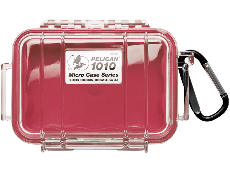 PELICAN（ペリカン） マイクロケース 1010 RED/CLEAR [レッド/クリア] [1010-028-100] 透明 携帯電話 デジカメケース 保護ケース スキューバダイビング ハードケース