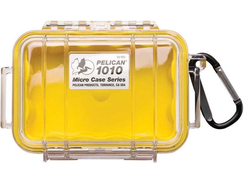 PELICAN（ペリカン） マイクロケース 1010 YELLOW/CLEAR [イエロー/クリア] [1010-027-100] 透明 携帯電話 デジカメケース 保護ケース スキューバダイビング ハードケース