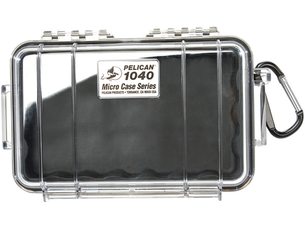 PELICAN（ペリカン） マイクロケース 1040 BLACK/CLEAR [ブラック/クリア] [1040-025-100] 透明 携帯電話 デジカメケース 保護ケース スキューバダイビング ハードケース