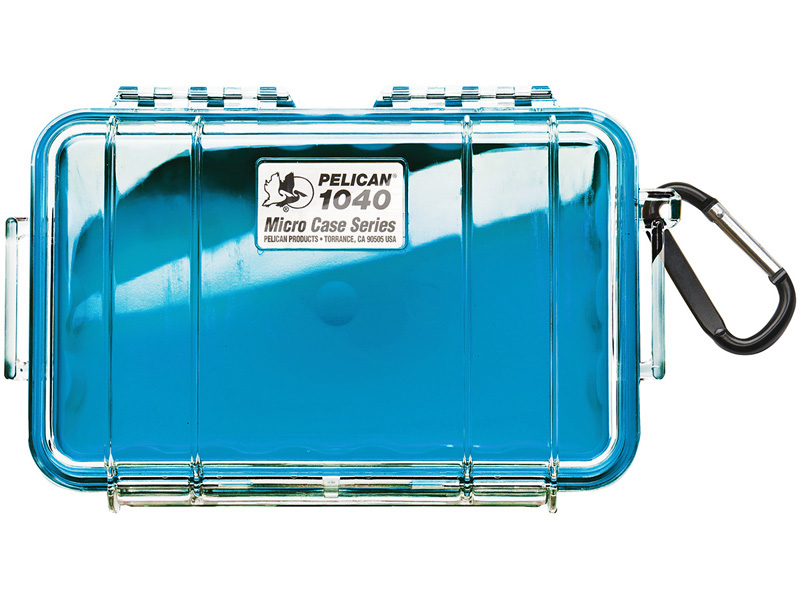 PELICAN（ペリカン） マイクロケース 1040 BLUE/CLEAR [ブルー/クリア] [1040-026-100] 透明 携帯電話 デジカメケース 保護ケース スキューバダイビング ハードケース