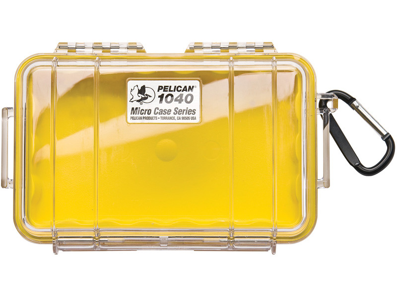 PELICAN（ペリカン） マイクロケース 1040 YELLOW/CLEAR [イエロー/クリア] [1040-027-100] 透明 携帯電話 デジカメケース 保護ケース スキューバダイビング ハードケース