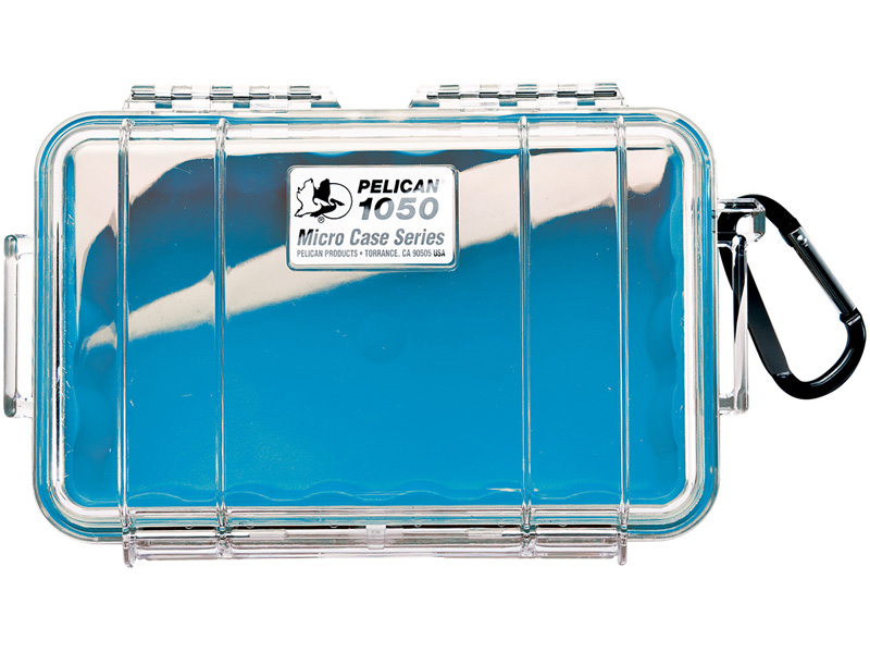 PELICAN（ペリカン） マイクロケース 1050 BLUE/CLEAR [ブルー/クリア] [1050-026-100] 透明 携帯電話 デジカメケース 保護ケース スキューバダイビング ハードケース