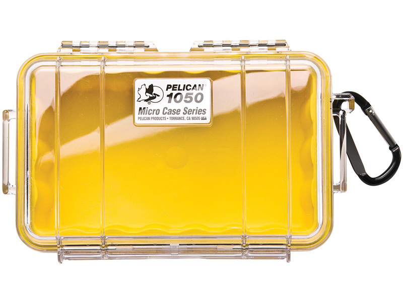 PELICAN（ペリカン） マイクロケース 1050 YELLOW/CLEAR [イエロー/クリア] [1050-027-100] 透明 携帯電話 デジカメケース 保護ケース スキューバダイビング ハードケース