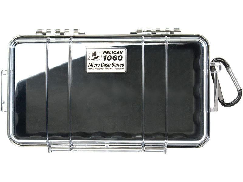 PELICAN（ペリカン） マイクロケース 1060 BLACK/CLEAR [ブラック/クリア] [1060-025-100] 透明 携帯電話 デジカメケース 保護ケース スキューバダイビング ハードケース