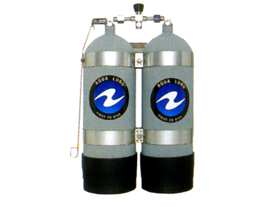 AQUALUNG(アクアラング) 10L(19.6MPa) メタリコンダブルタンクブロック（ダブルハーネス付き）