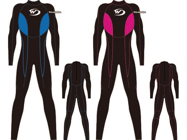 WorldDive（ワールドダイブ）5mm ウェットスーツ メンズ レディース 手首足首ファスナー標準装備