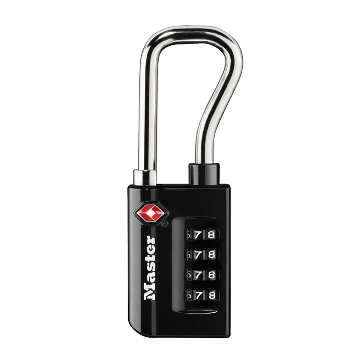 Master Lock マスターロック 南京錠 TSAロック 4桁ダイヤルロック ラゲッジロック ブラック [4696D]