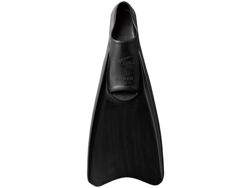 GULL(ガル) EMDEN エムデンカラー 素足タイプ フルフットラバーフィン Black ブラック サイズ：MS・M・L・XL [GF-2471-2474] ダイビング用フィン スキューバダイビング スノーケリング スキンダイビング
